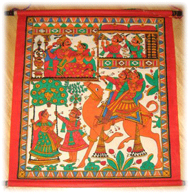 Traditional Phad Paintings Depicting Heroes of Rajasthan